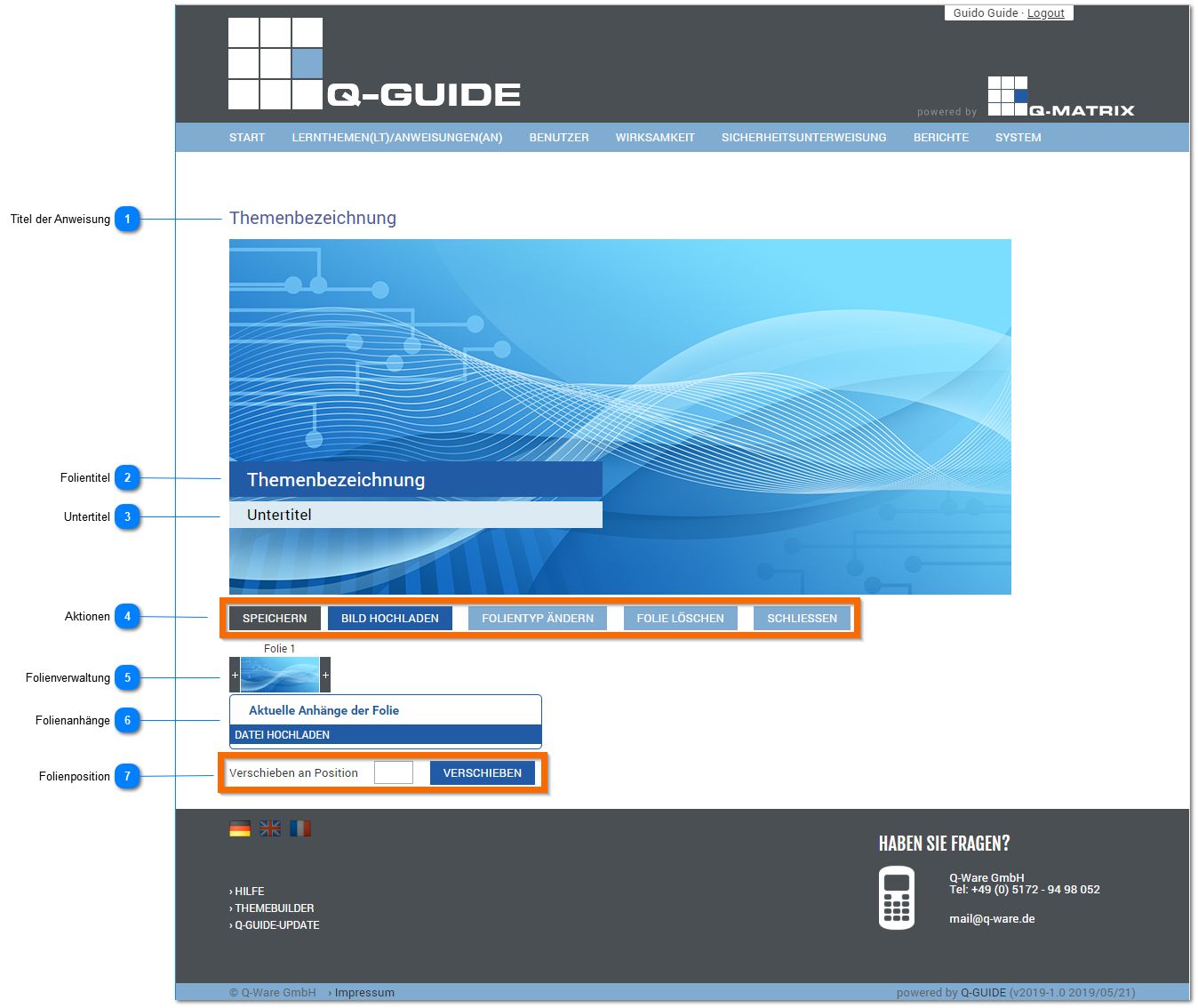 2.3.6.5.2. Folien bearbeiten